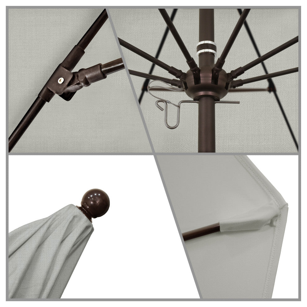 7.5'' Fiberglass Umbrella Bronze, Sunbrella, Granite