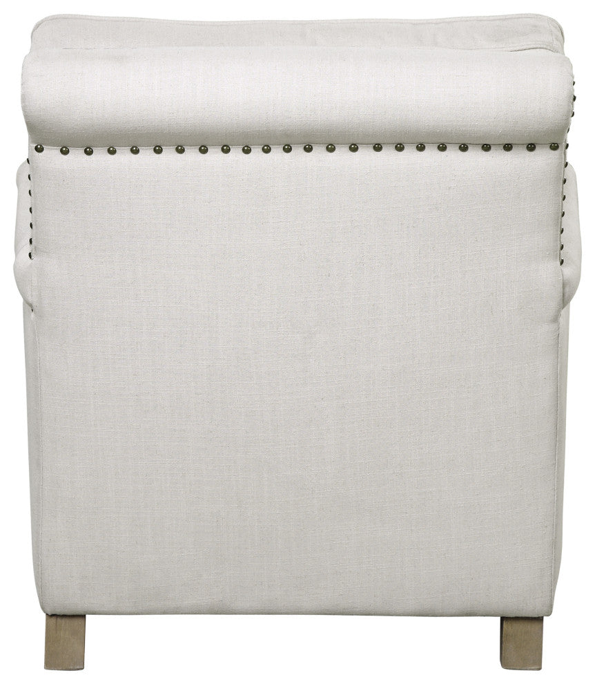 Uttermost Armstead Antique White Armchair