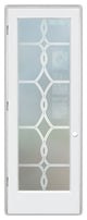 Interior Prehung Door or Interior Slab Door - Diamond Beads - Primed - 24" x...