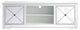 Elegant MF60172AW Modern 72" Mirrored Tv Stand, Antique White