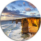 Twelve Apostles Australia, Seascape Round Metal Wall Art, 38"