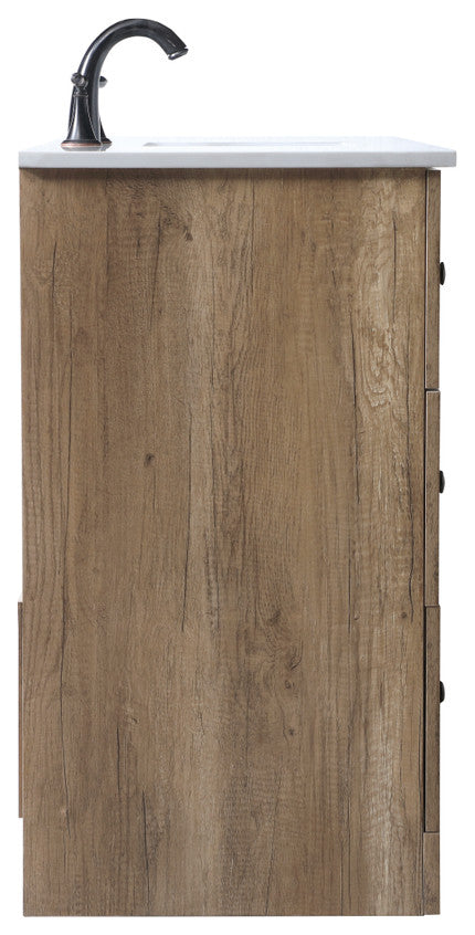 Home Living 54" SIngle Bathroom Vanity, Natural Oak