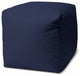 17  Cool Warm Indigo Blue Solid Color Indoor Outdoor Pouf Cover