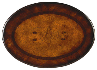 Whitley Oval Side Table, Dark Brown