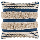 Helena Pillow, Navy, 22"x22", Polyester Insert
