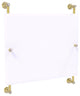 Carolina Crystal Landscape Frameless Rail Mounted Mirror, Unlacquered Brass