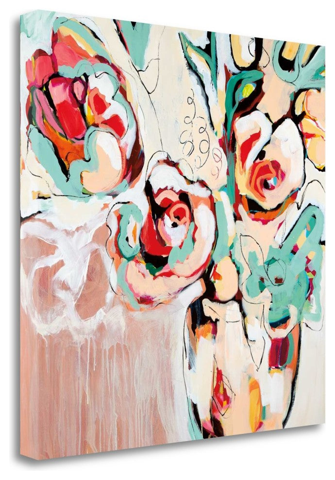 "Subtle Flourish" By Angela Maritz, Giclee Print on Gallery Wrap Canvas