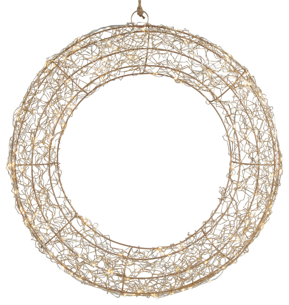 18" LED Lighted Wire Wreath Outdoor Christmas Decoration