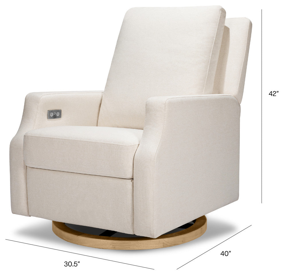 Crewe Electronic Recliner and Swivel Glider, Performance Cream Eco-Weave