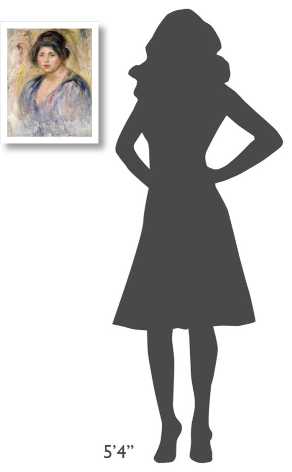 "The Woman with a Hat (La Femme au Chapeau)" Paper Art, 14"x18"