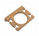 Traditional Solid Teak Wall Mount Glass and Toothbrush Holder