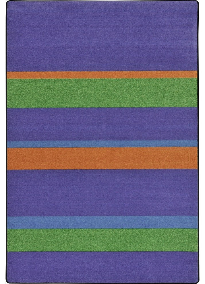 Kid Essentials Rug, Straight and Narrow, Violet, 7'8"x10'9"