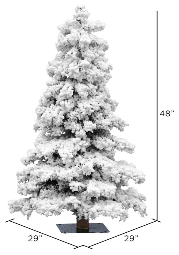Vickerman Flocked Spruce, Unlit, 4'