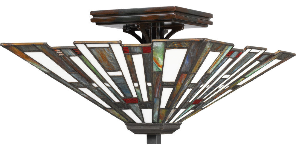 Quoizel TFMK1714 Maybeck 2 Light 15"W Semi-Flush Ceiling Fixture - Valiant