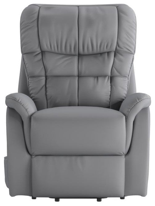 Hercules Series Remote Powered Lift Recliner, Gray Leathersoft