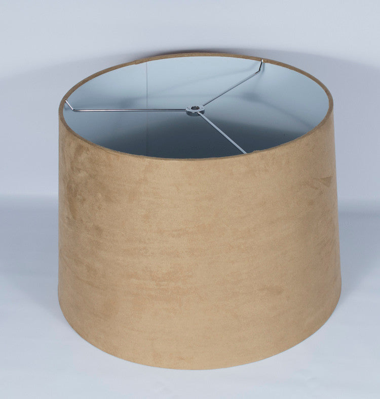 12" Suede Hardback Lamp Shade, Tan