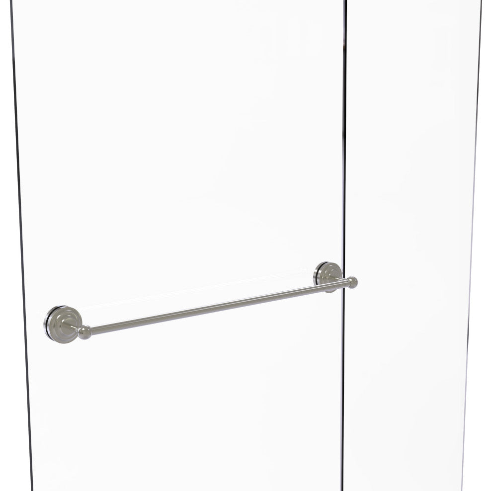 Monte Carlo 30" Shower Door Towel Bar, Satin Nickel