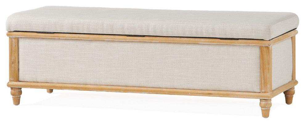 GDF Studio Lombardi Fabric Storage Ottoman