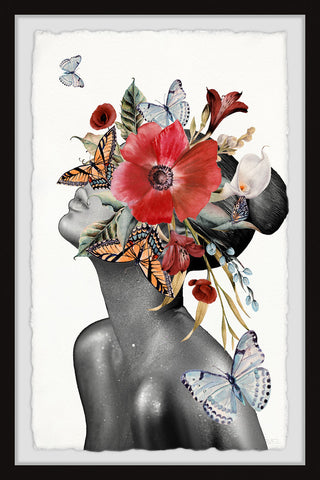 "Butterfly Bloom Sight" Framed Painting Print, 30"x45"