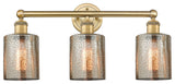 Edison Cobbleskill 3-Light 23" Vanity Light, Brushed Brass Finish, Mercury Shade