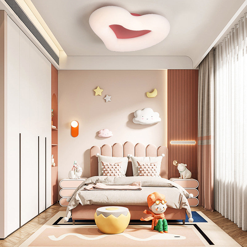 Haacht | Modern Heart-Shaped LED Ceiling Light for kids room, Pink, L13.0xh3.5"