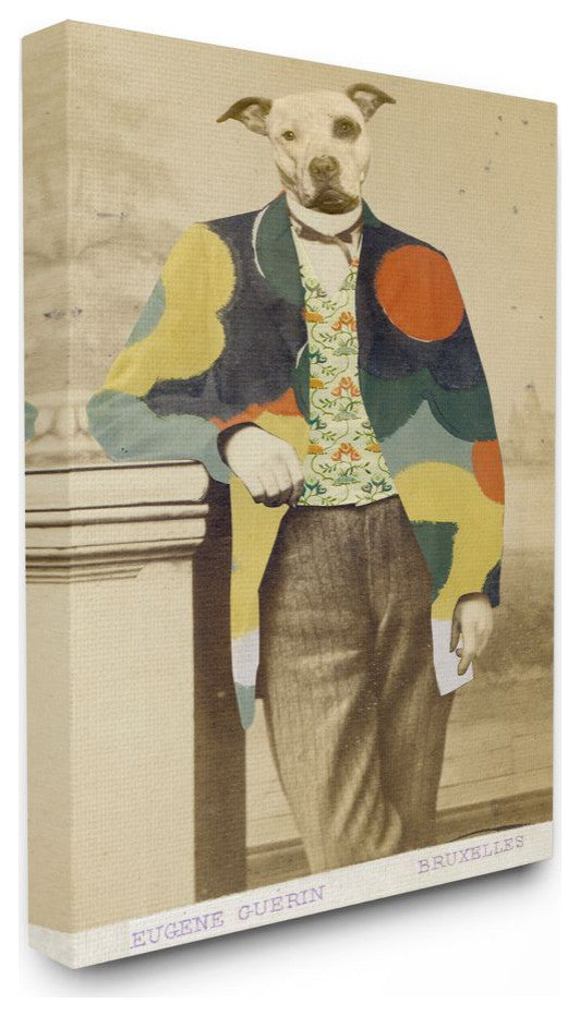 Abstract Funny Vintage Dog Pet Animal Photo, 24"x30"