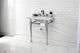 Kingston Brass LMS30MSQ1 30" Carrara Marble Console Sink, Legs
