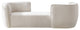 Hilton Boucle Fabric Upholstered Chaise Lounge, Cream