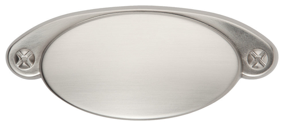 Sumner Street Home Hardware Ovaline Cup Pull, Large, Satin Nickel