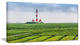 Westerheversand Lighthouse Panorama, Landscape Canvas Art Print, 32"x16"