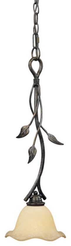 Vaxcel Lighting PD38807 Vine 1 Light Mini Pendant - Oil Shale
