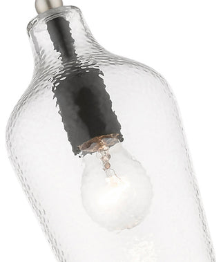 Avery 1 Light Black With Brushed Nickel Accent Mini Pendant