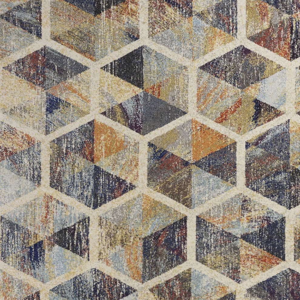 94" X 130" Ivory Polypropylene Rug