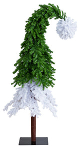 7ft. Holiday Green and White Santa's Hat Christmas Tree