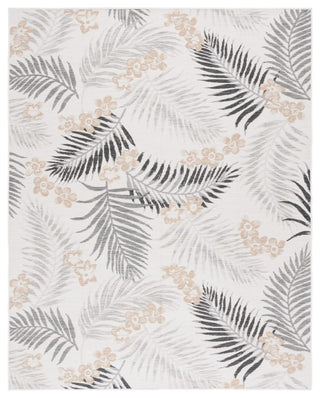 Safavieh Sunrise Collection SUN675 Indoor-Outdoor Rug, Ivory/Grey Black, 8'x10'