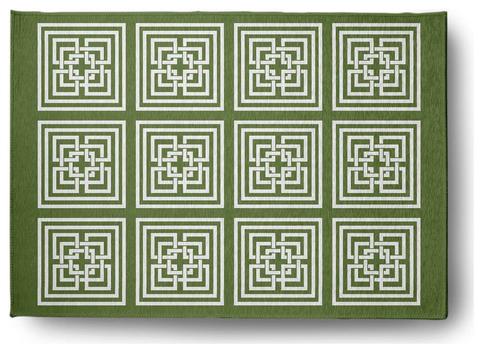 Greek New Key Rug, Scallion, 5'x7'