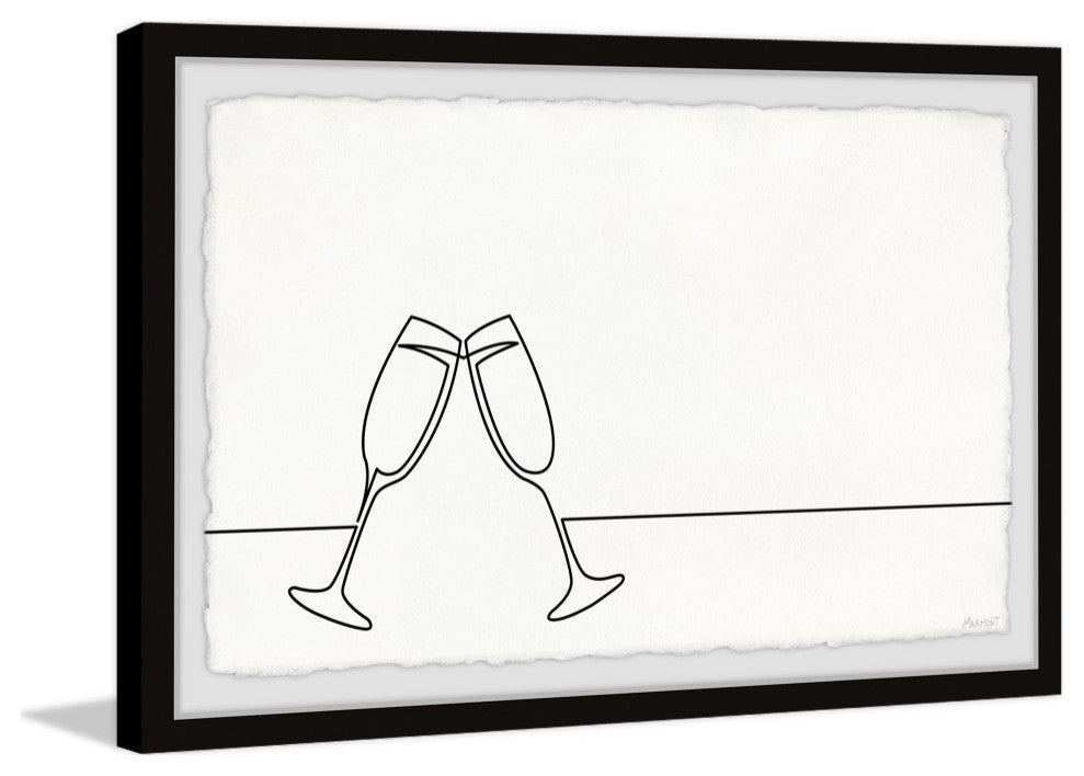 "Champagne Toast" Framed Painting Print, 12x8