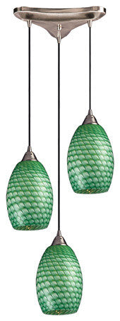 Elk Lighting 517-3J, Mulinello 3 Light Mini Pendant Lighting Fixture, Nickel
