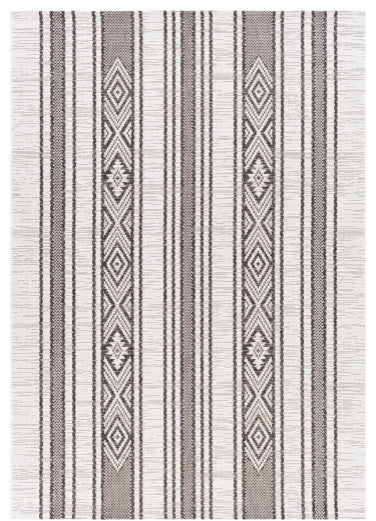 Surya Eagean EAG-2352 6'7" Square Rug, Black/White/Medium Gray