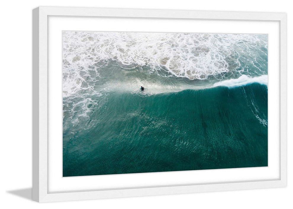 "Catch That Wave" Framed Print by Karolis Janulis