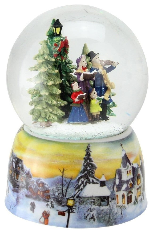 6" Christmas Carolers Winter Scene Musical Water Snow Globe