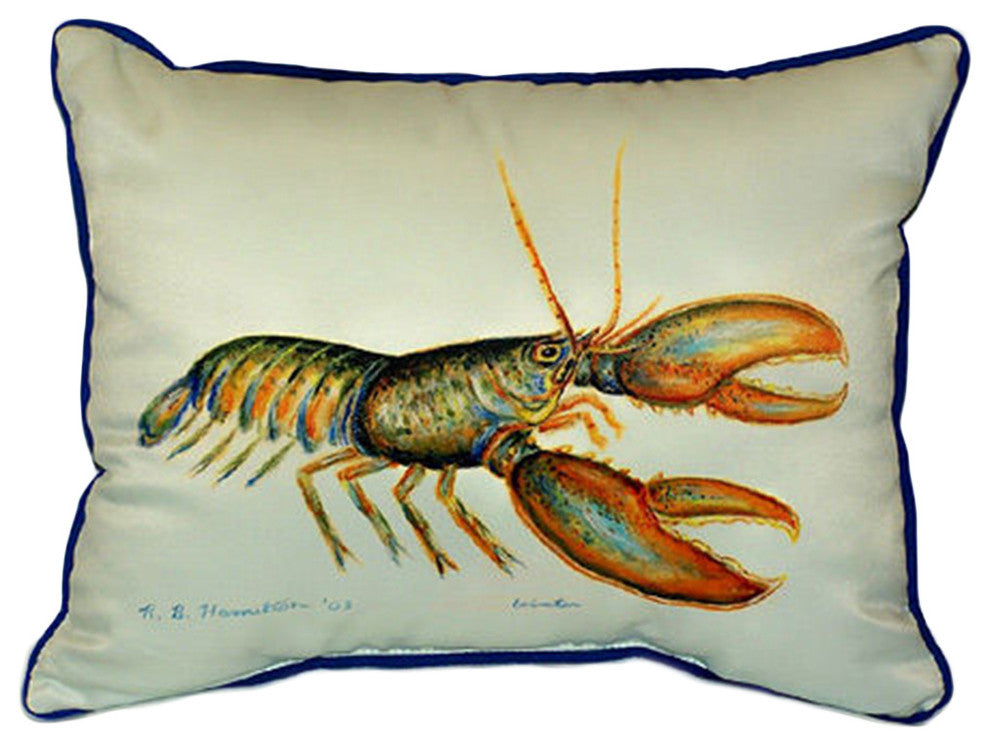 Betsy Drake Lobster Extra Large 20 X 24 Indoor / Outdoor Pillow