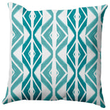 Diamond Graffiti Outdoor Pillow, Teal, 18"x18"
