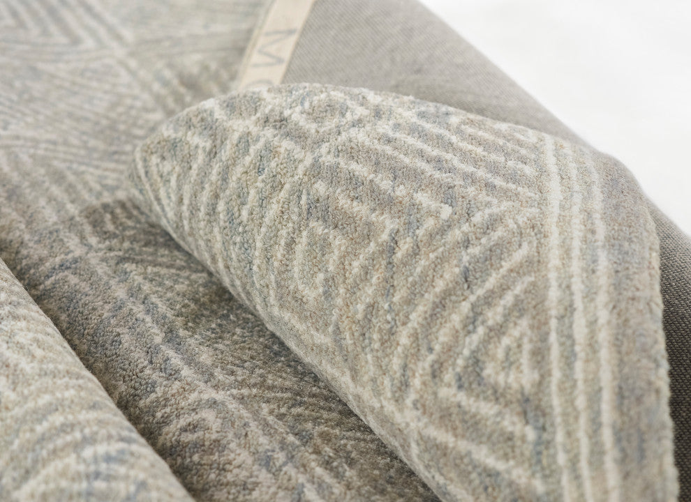 Momeni Mallorca Hand Hooked Wool Grey Area Rug 9'x12'
