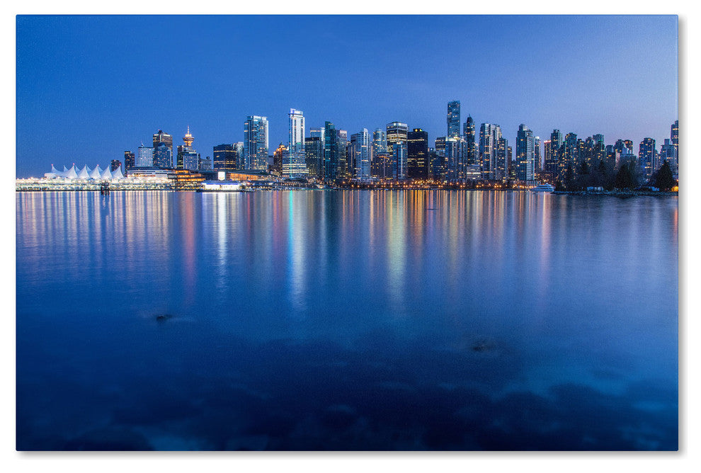 ''Vancouver City Reflection'' Canvas Art by Pierre Leclerc