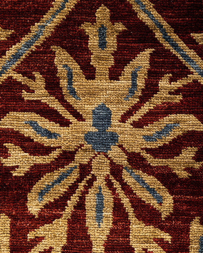 Ganga One-of-a-Kind Handmade Area Rug Red, 8' 3" x 10' 1"
