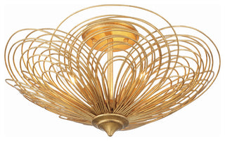 Doral 3-Light Renaissance Gold Ceiling Mount