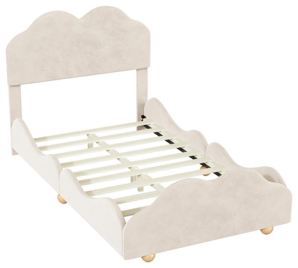 Gewnee Twin Size Upholstered Platform Bed