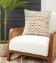 Throw Pillow With Striped Woven Design, 20"x20", Poly Filled