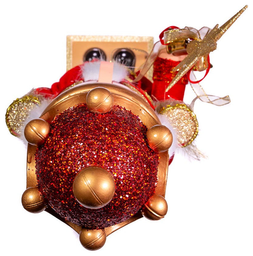 32" Plastic Red and Gold King Nutcracker